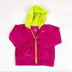 NIKE girls 2T hoodie jacket, full zip fleece lined